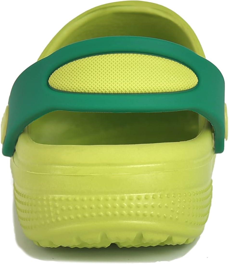 JACKSHIBO Toddler Little Kids Clogs Boys Girls Dinosaur Water Pool Beach Garden Sandals(Greendinosaur)