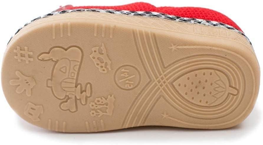 JACKSHIBO Toddler Slippers Boys Girls Little Kids Dinosaur House Shoes Cute Bunny Slipper for Home Indoor Winter Bedroom Non Slip Soft Plush Rabbit Warm Shoes(1718-rabbit Red)