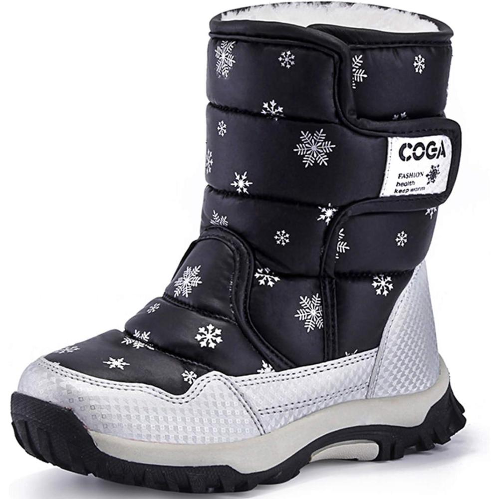 JACKSHIBO Girls Snow Boots Boys Kids Winter Boots Warm Waterproof Outdoor Boots(Toddler/Little Kid/Big Kid)