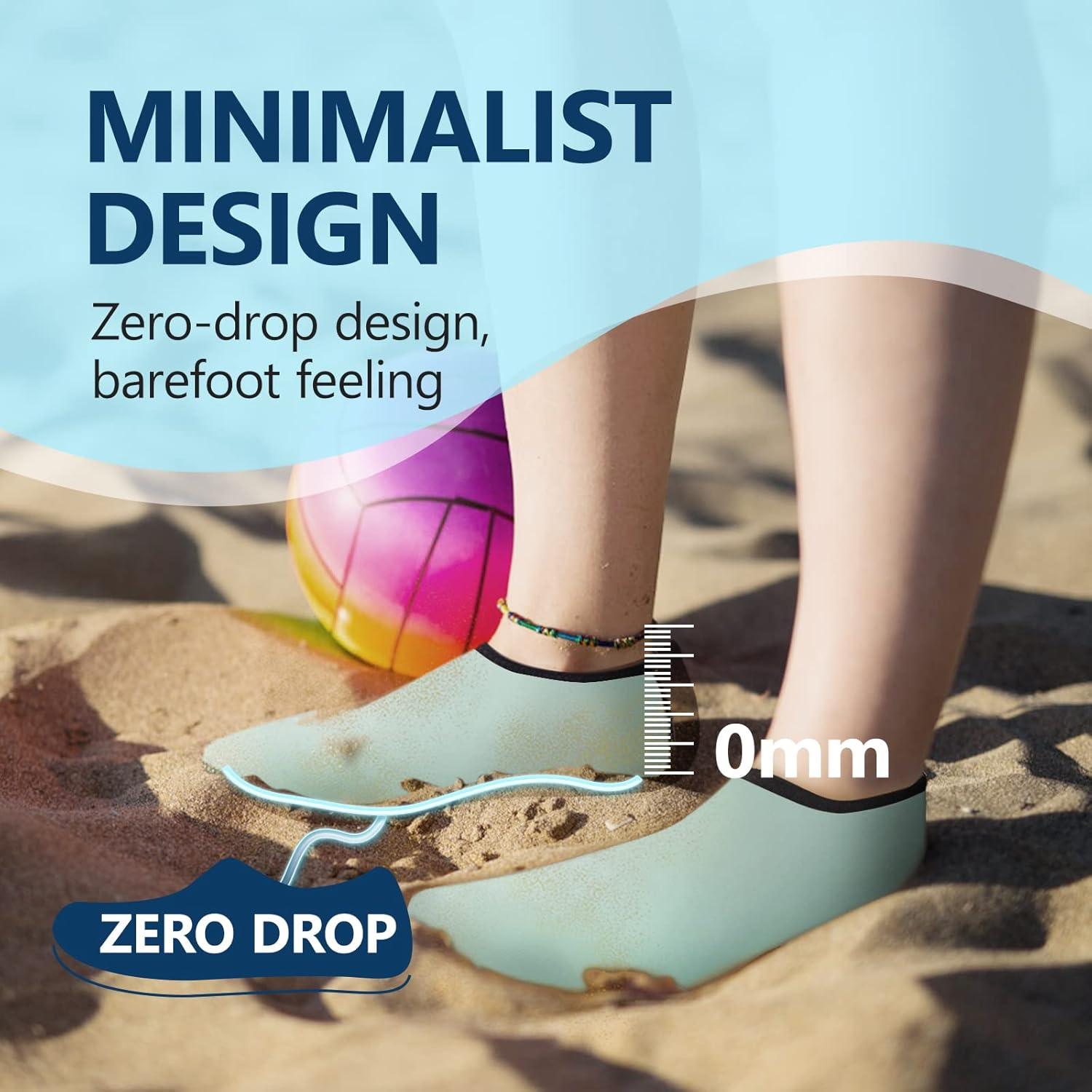 JACKSHIBO Water Shoes for Women Men Swim Shoes Water Socks for Cruise Essentials Swimming Aqua Beach Pool Yoga Surf(Lightgreen)