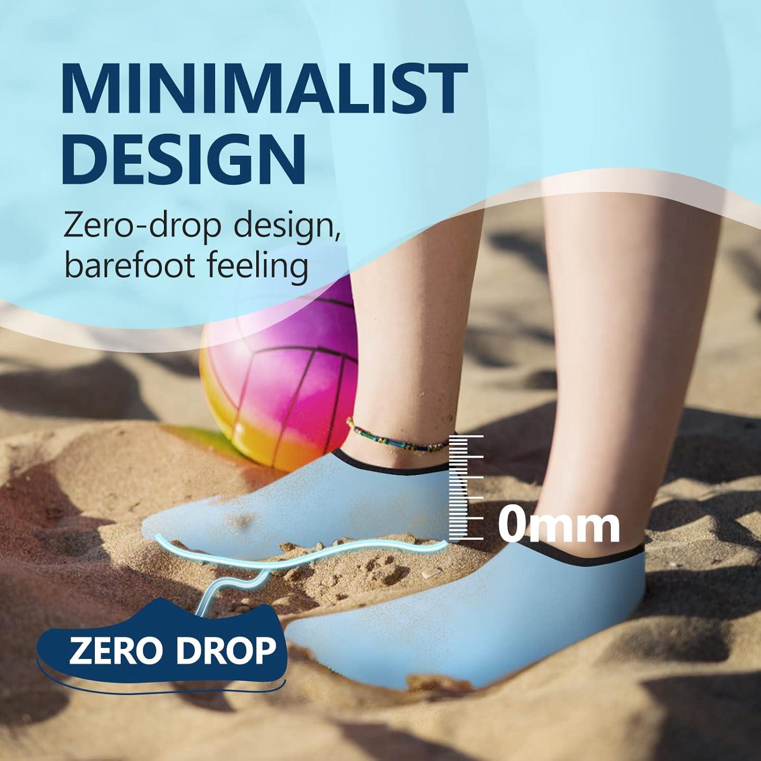 JACKSHIBO Water Shoes for Women Men Swim Shoes Water Socks for Cruise Essentials Swimming Aqua Beach Pool Yoga Surf(Oceanblue)