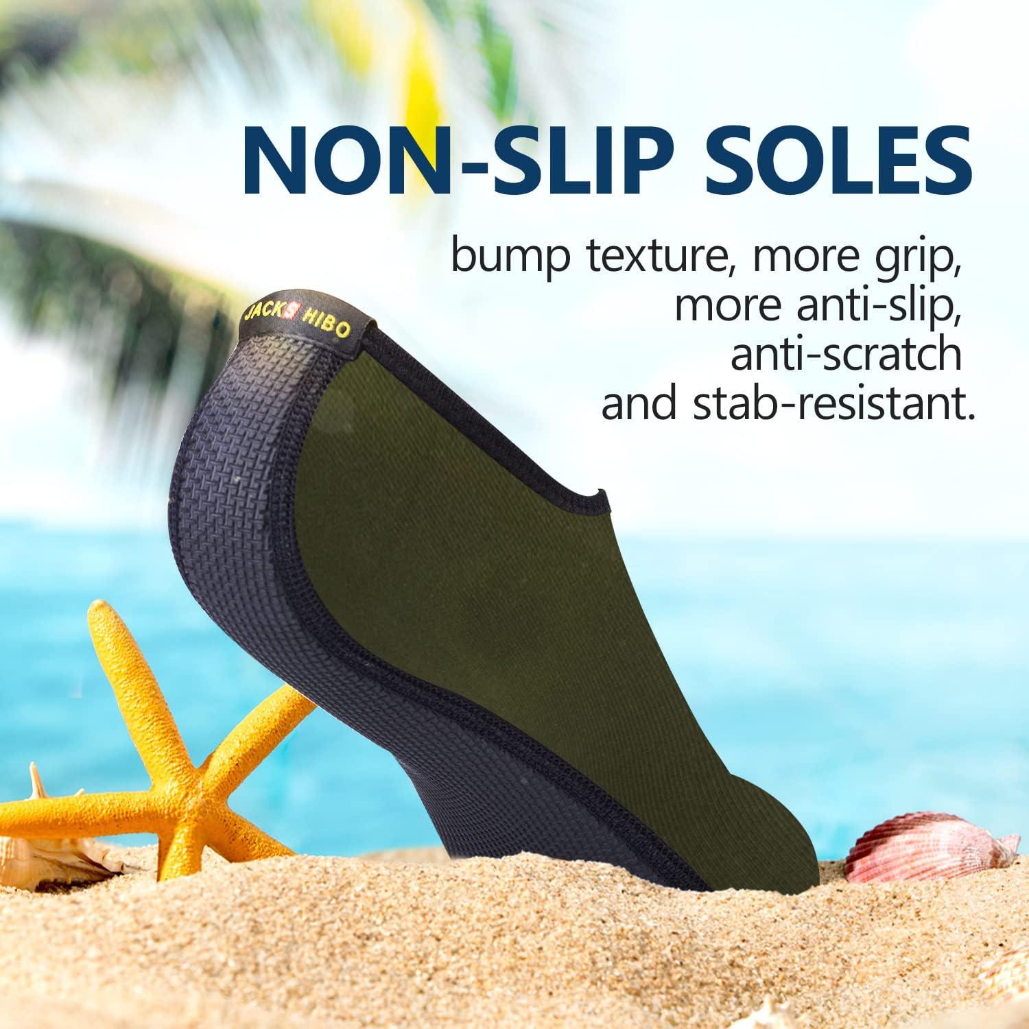 JACKSHIBO Water Shoes for Women Men Swim Shoes Water Socks for Cruise Essentials Swimming Aqua Beach Pool Yoga Surf(Pure Green 1)