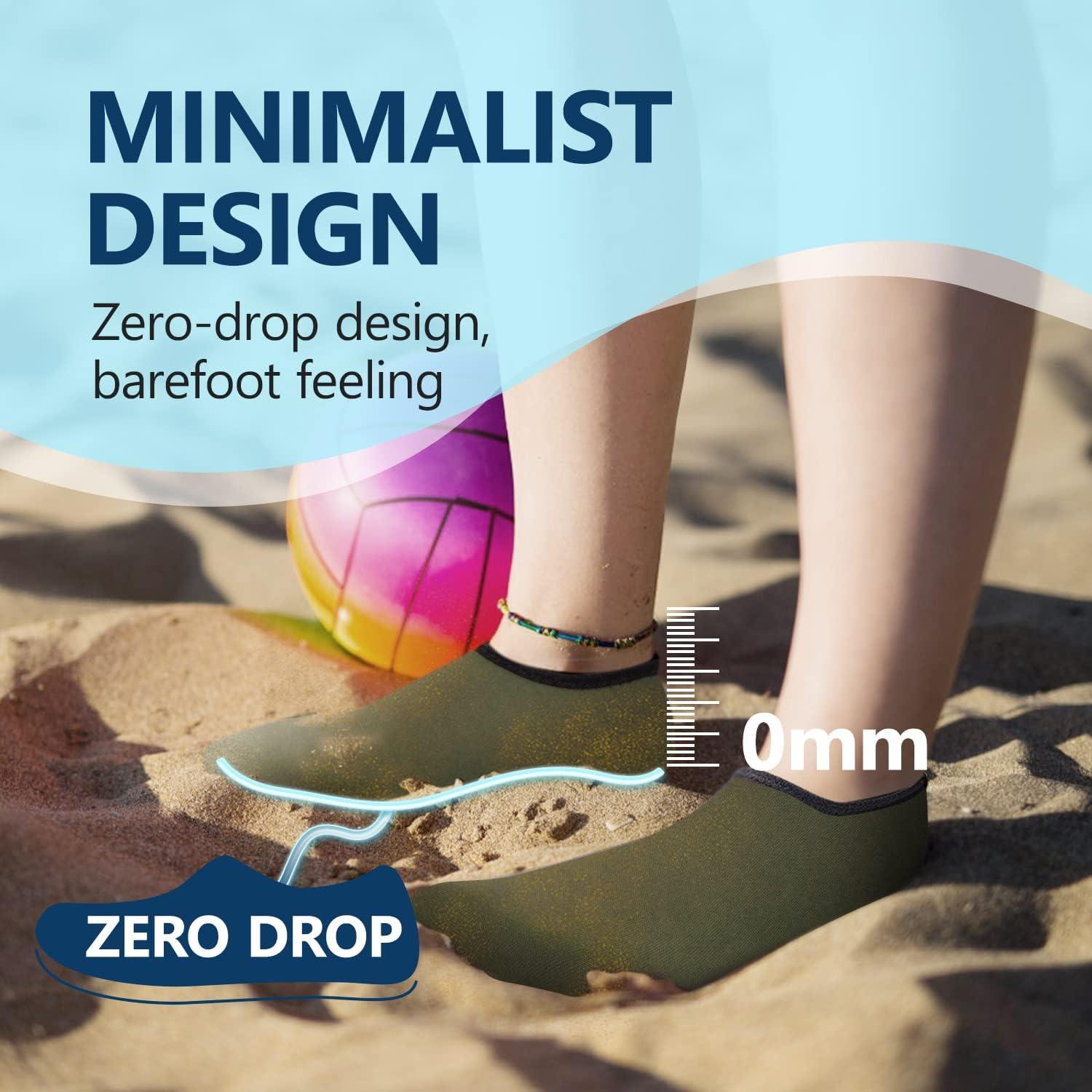 JACKSHIBO Water Shoes for Women Men Swim Shoes Water Socks for Cruise Essentials Swimming Aqua Beach Pool Yoga Surf(Pure Green 1)