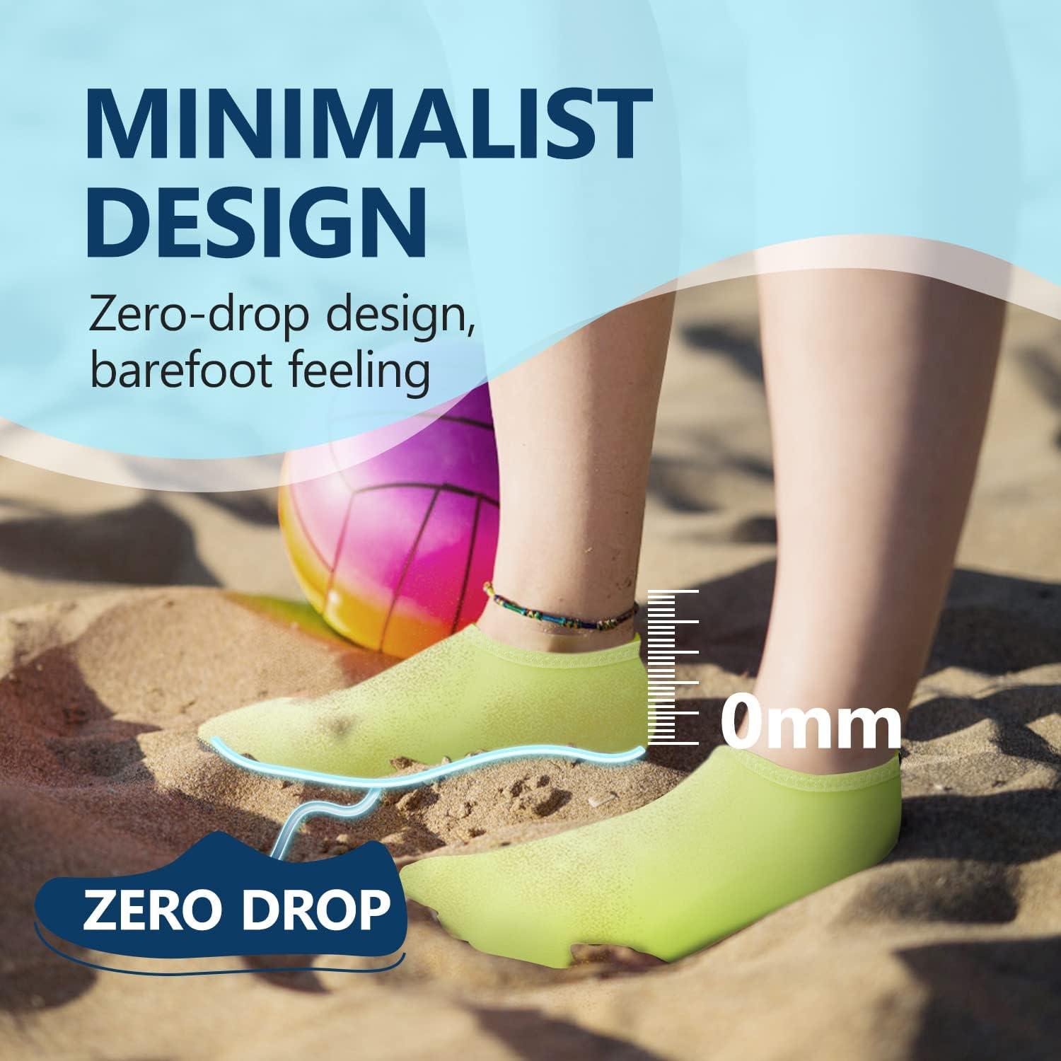 JACKSHIBO Water Shoes for Women Men Swim Shoes Water Socks for Cruise Essentials Swimming Aqua Beach Pool Yoga Surf(Pure Green)