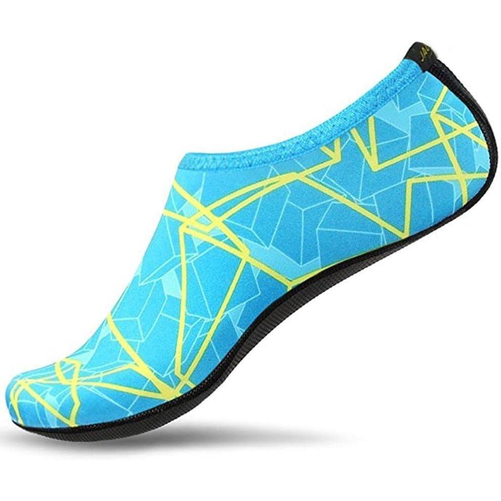 JACKSHIBO Water Shoes for Women Men Swim Shoes Water Socks for Cruise Essentials Swimming Aqua Beach Pool Yoga Surf(Green)