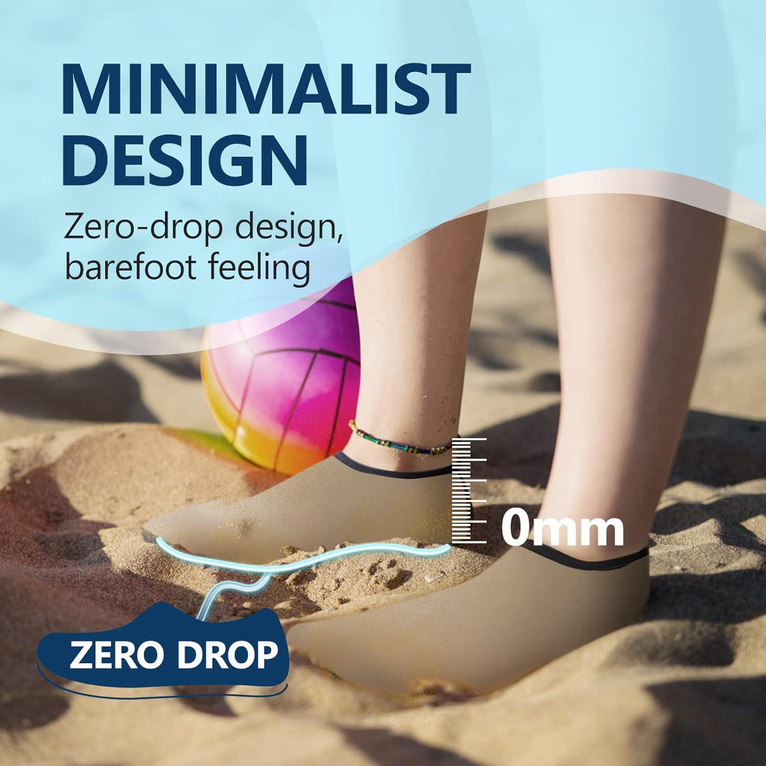 JACKSHIBO Water Shoes for Women Men Swim Shoes Water Socks for Cruise Essentials Swimming Aqua Beach Pool Yoga Surf(Chocolate)