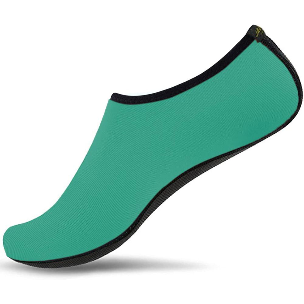 JACKSHIBO Water Shoes for Women Men Swim Shoes Water Socks for Cruise Essentials Swimming Aqua Beach Pool Yoga Surf(Grassgreen)