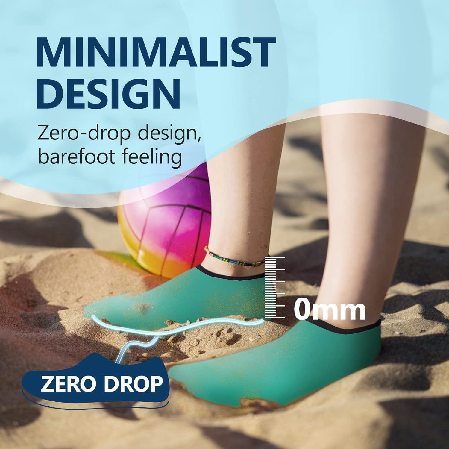 JACKSHIBO Water Shoes for Women Men Swim Shoes Water Socks for Cruise Essentials Swimming Aqua Beach Pool Yoga Surf(Grassgreen)