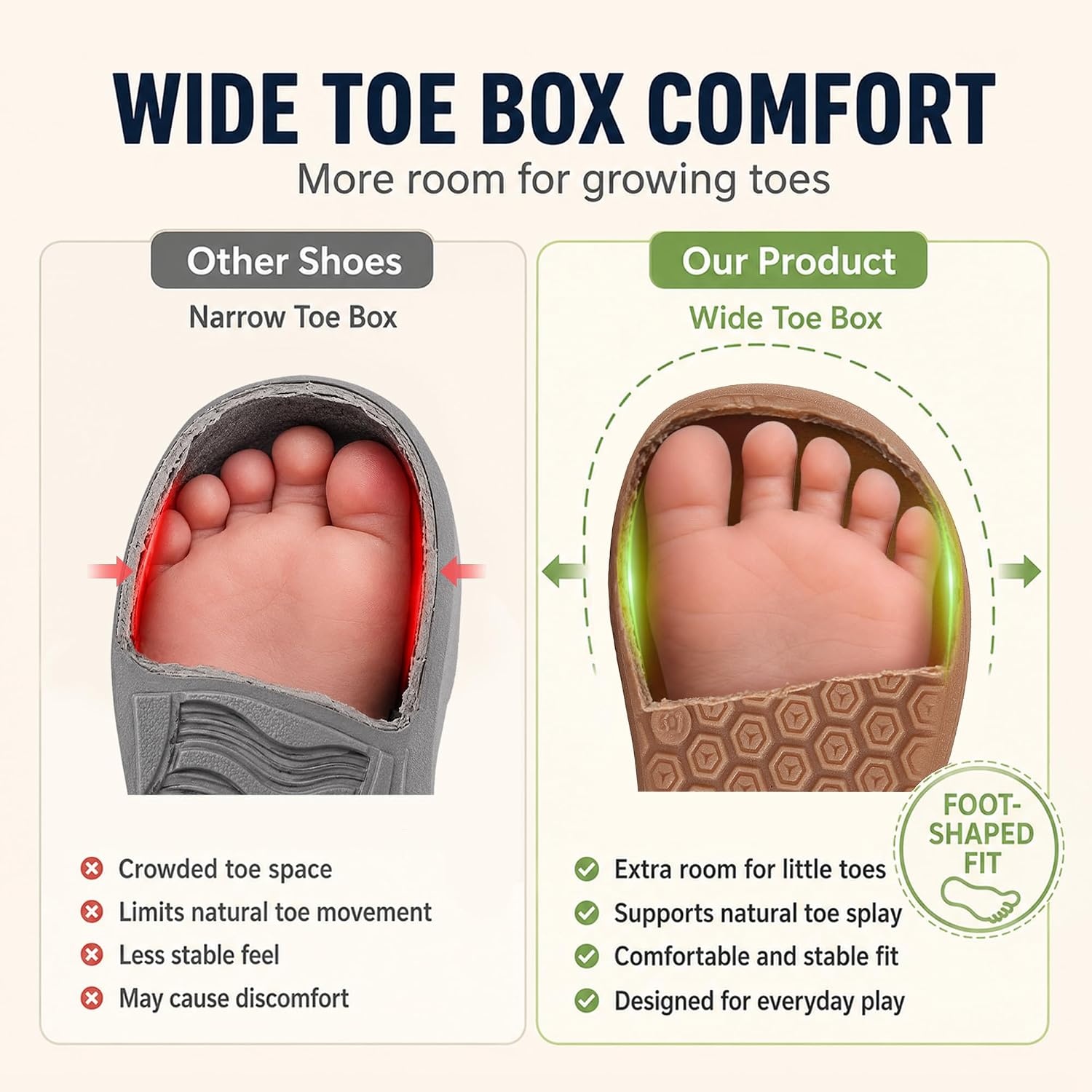 JACKSHIBO Toddler Barefoot Shoes for Boys Wide Toe Box Zero Drop Sneakers | Minimalist, Breathable Mesh, Lightweight, Rubber Sole, Easy On and Off, Flexible, Closed Toe, School, Running Walking Tennis(Barefoot Shoes Green)