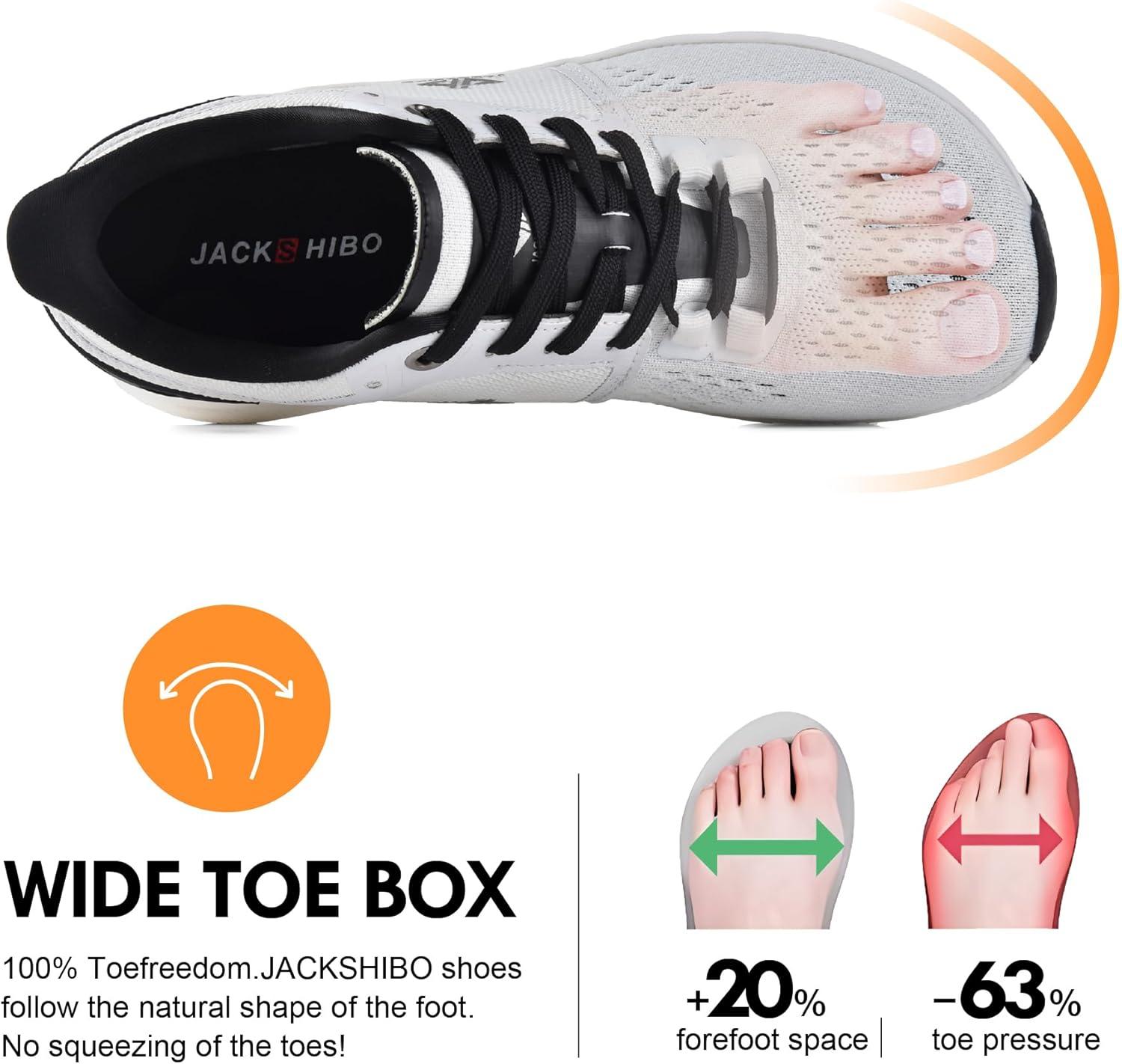 JACKSHIBO Mens Wide Toe Box Slip in Hands Free Shoes,Slip on Arch Support Wide Sneakers,Thick Cushioning Stability Running Shoes,Orthopedic Walking Sneakers(Grey)