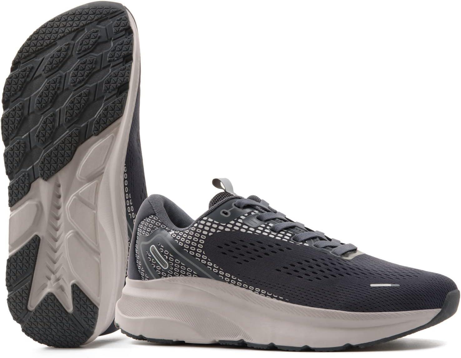 JACKSHIBO Wide Toe Box Shoes Women Arch Support Wide Sneakers for Running Walking Athletic Tennis Orthopedic Plantar Fasciitis Workout with Thick Cushion Zero Drop Sole Width Shoes(Grey)